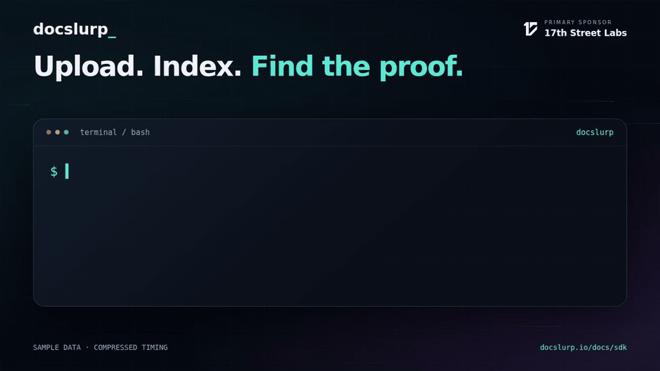 Animated upload, indexing, and cited search workflow